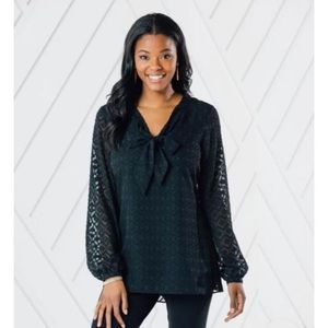 Sail to Sable Jacquard Top